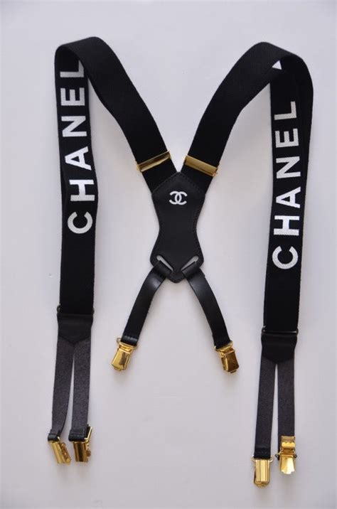 spotting fake chanel belt|faux Chanel suspenders.